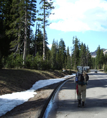 Roadwalking up to Crater Lake