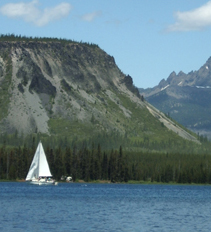 Campers sailing on Big Lake